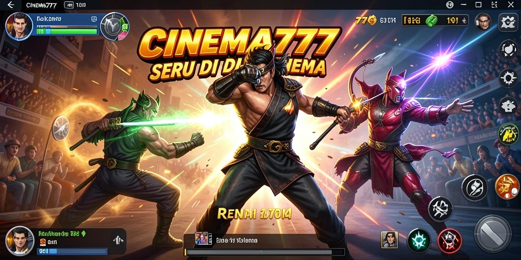 Screenshot gameplay pertarungan di CINEMA777 yang mendebarkan dan penuh aksi.