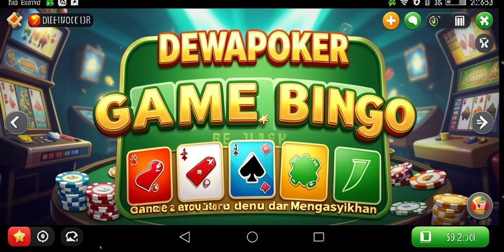 Screenshot utama DEWAPOKER menunjukkan gameplay Bingo yang seru.