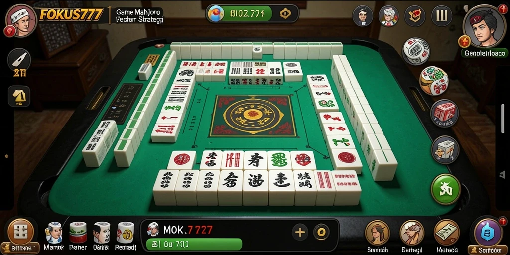 Gameplay seru FOKUS777 yang menampilkan tantangan Mahjong.