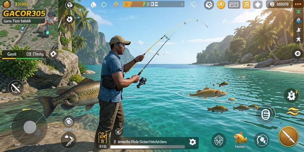 Tangkapan ikan besar dalam gameplay GACOR305 yang seru.