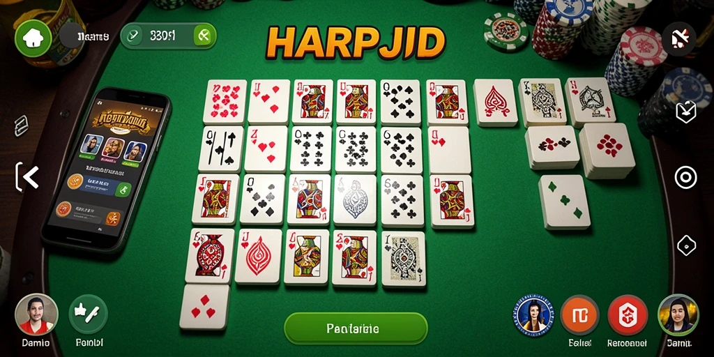 Tampilan gameplay seru di permainan Domino HARAPJP.