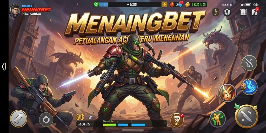 Screenshot yang menunjukkan aksi menegangkan dalam MENANGBET.
