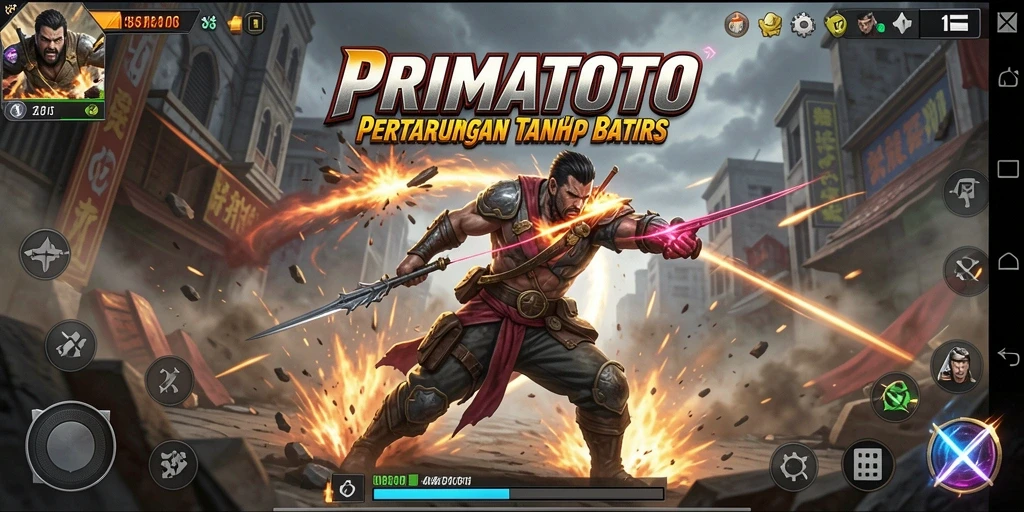 Tampilan seru dari gameplay PRIMATOTO saat bertarung.